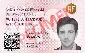 Illustration d’une carte professionnelle VTC